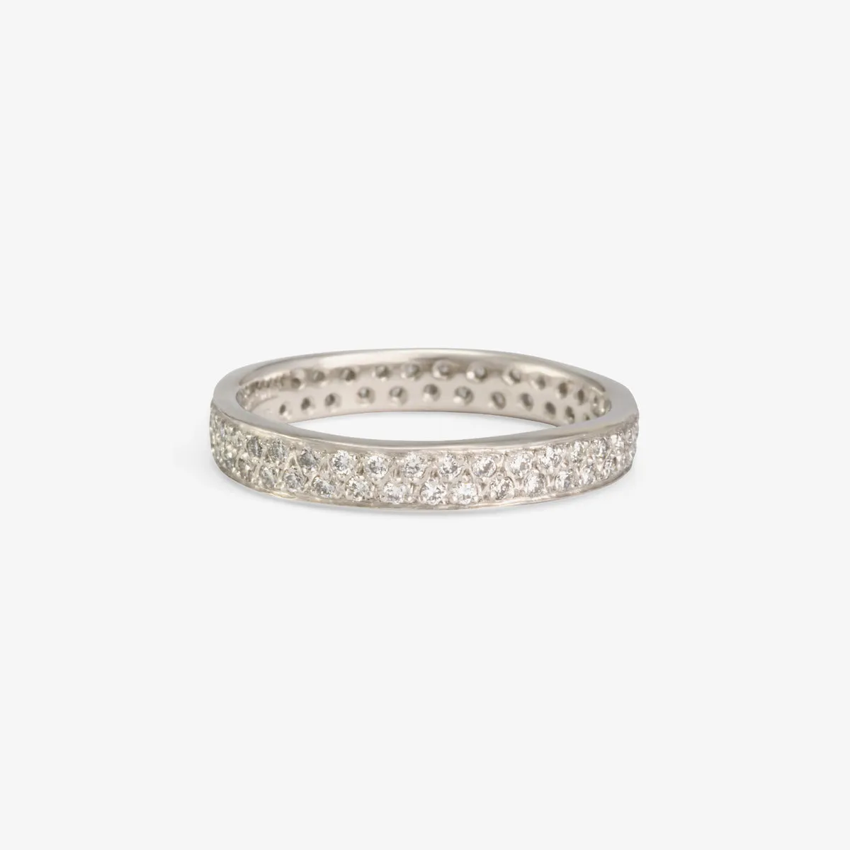 R7101W | White Diamond Double Eternity Band