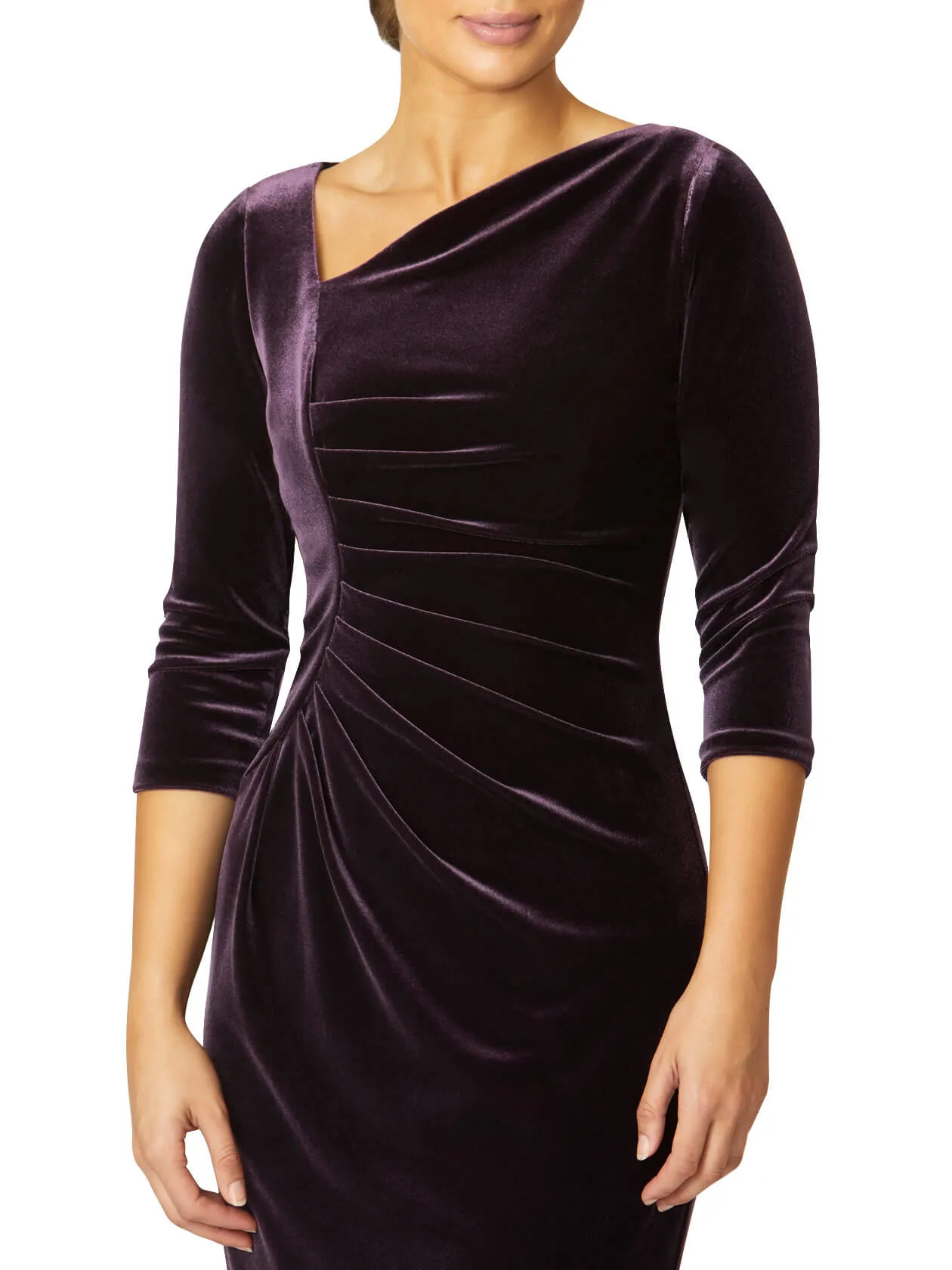 Regina Amethyst Velour Dress