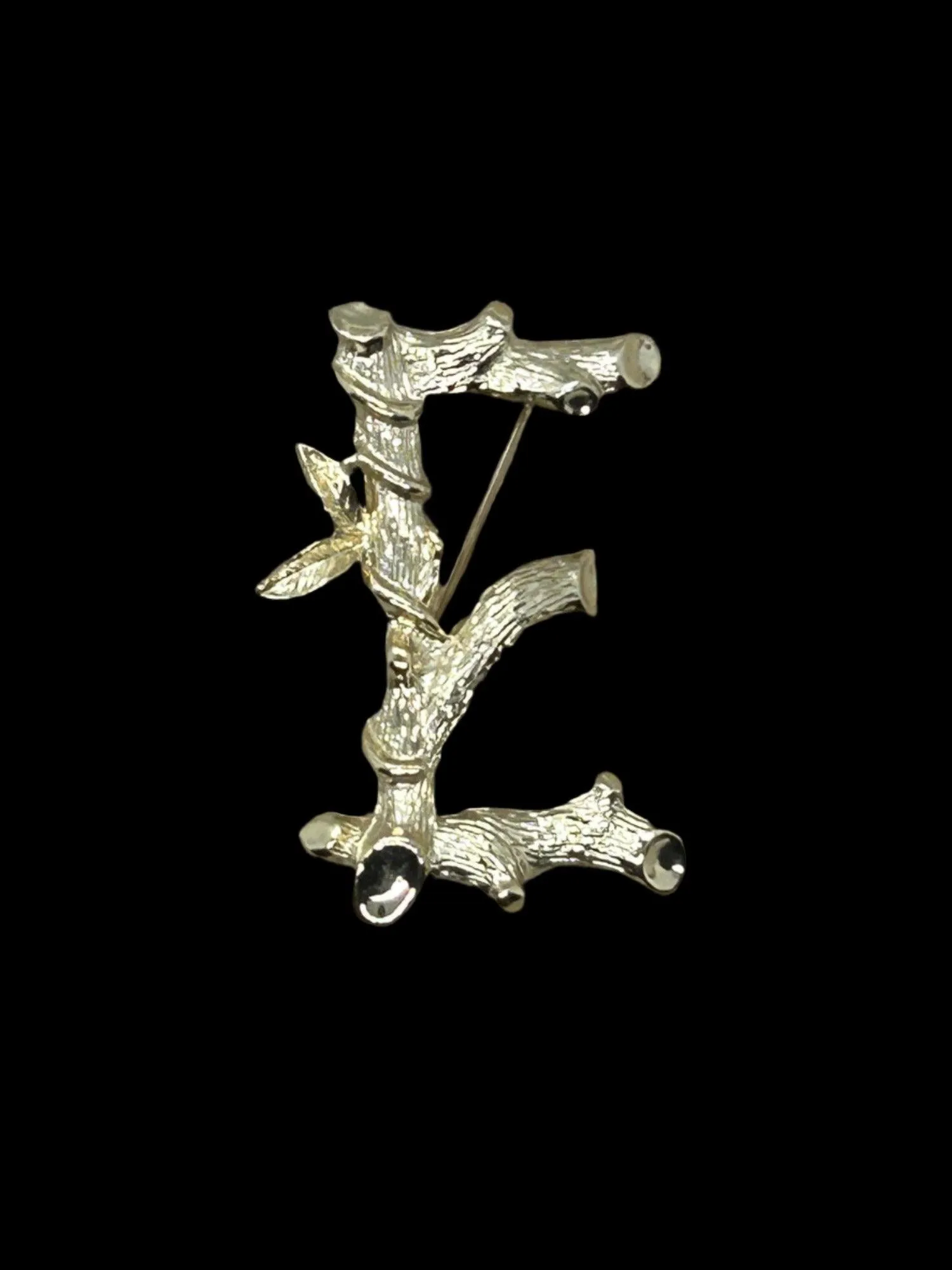 Sarah Coventry “E" Monogram Initial Brooch (1964)