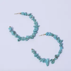 Scopello Turquoise Chips Gemstone Hoops