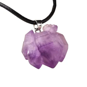 Simple Amethyst Pendant Natural Quartz Stone