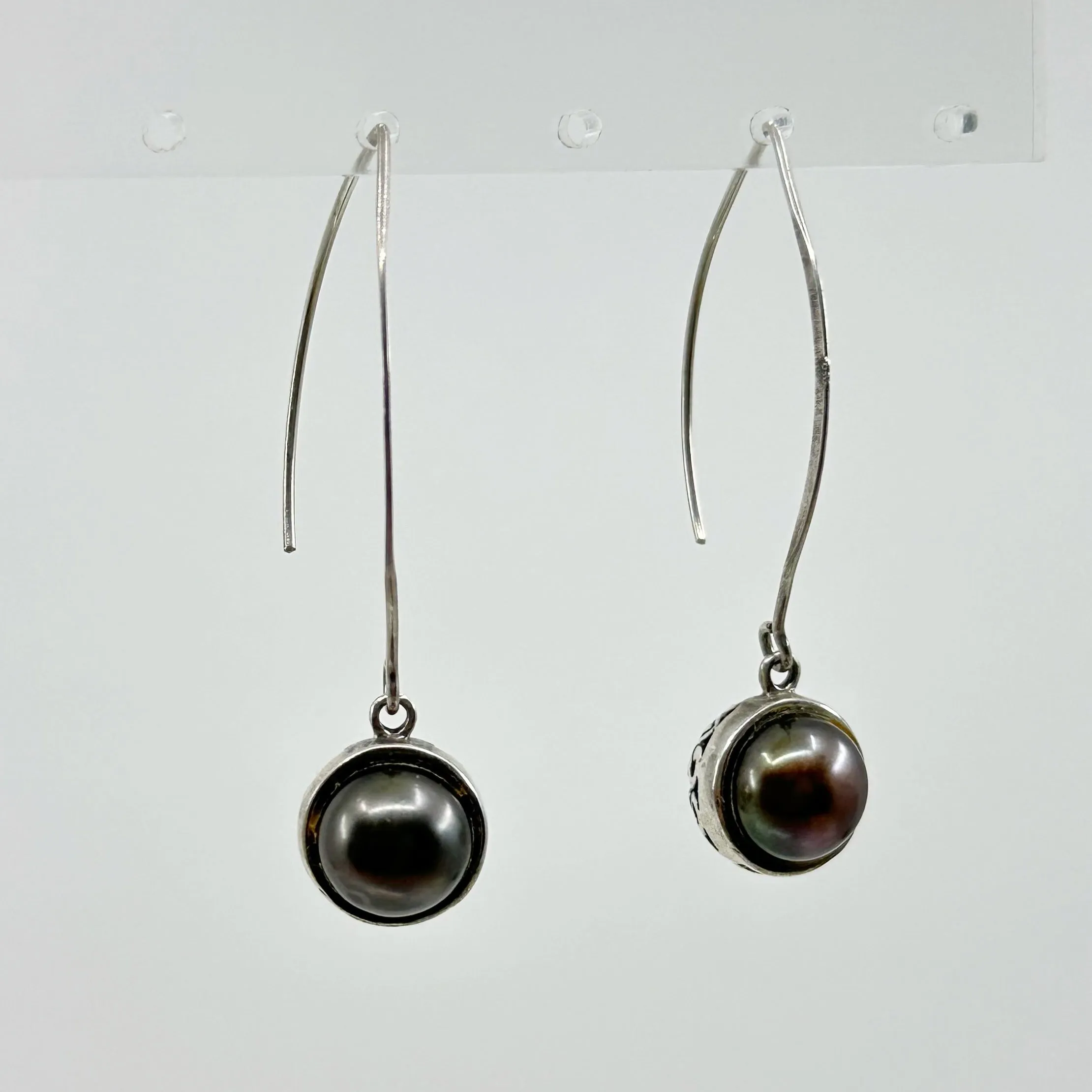 Sterling silver 10mm pearl earrings