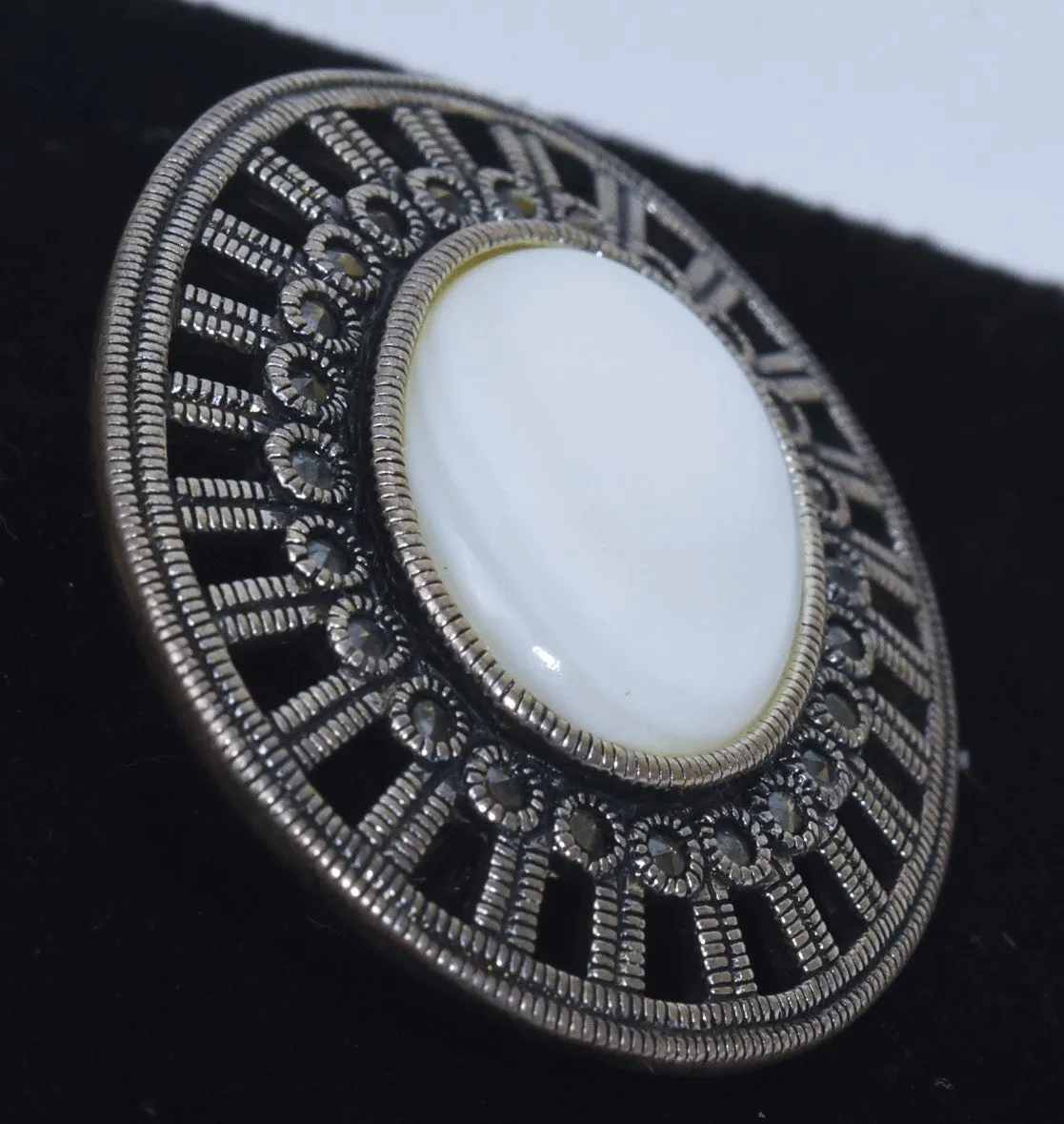 Sterling Silver Mother of Pearl Brooch