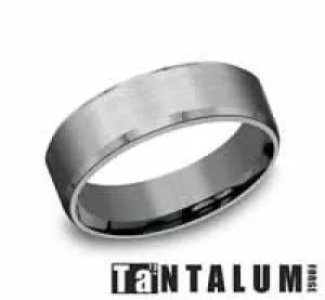 Tantalum Gray 7 mm Satin Wedding Band Size 10