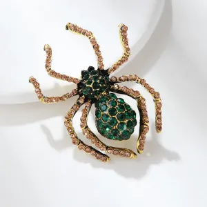 Unisex Vintage Fancy Spider Rhinestone Brooch