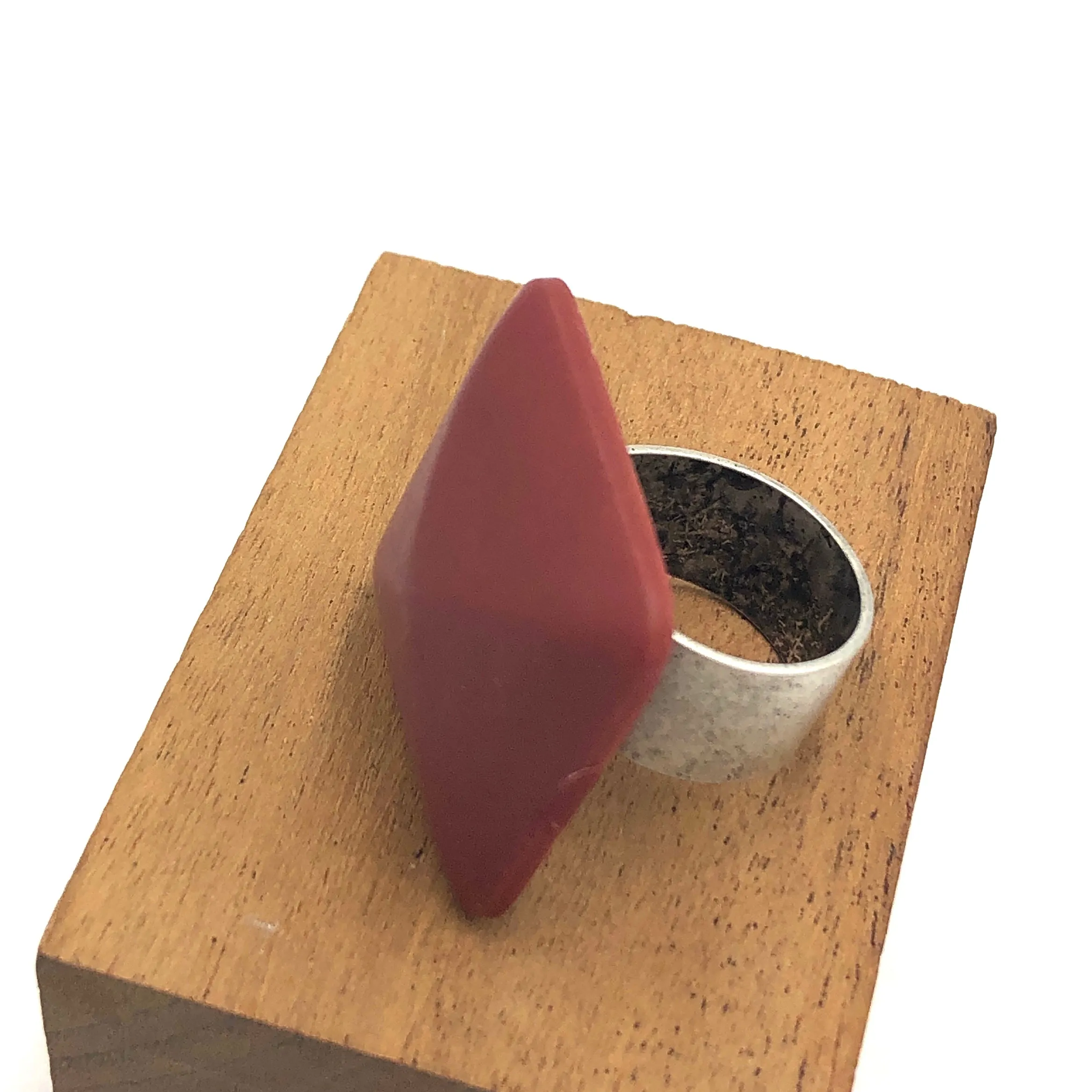 Velvet Square Cocktail Ring