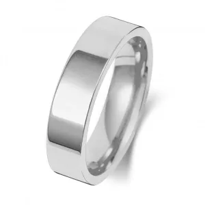 Wedding Band 18K Flat Court 5mm-1.75 Wedding  Ring WQ125WH