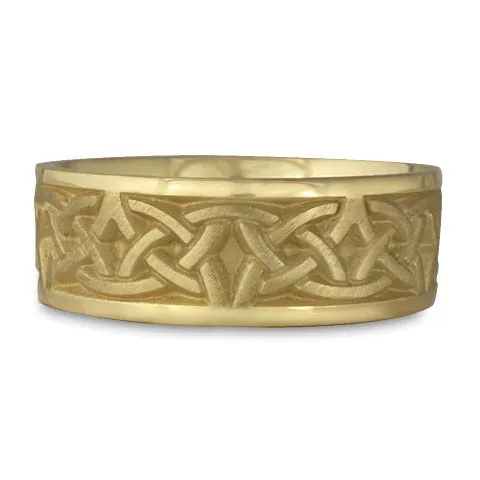 Wide Celtic Arches Wedding Ring in 18K Yellow Gold