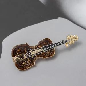 Women's Creative Musical Violin Enamel Brooch