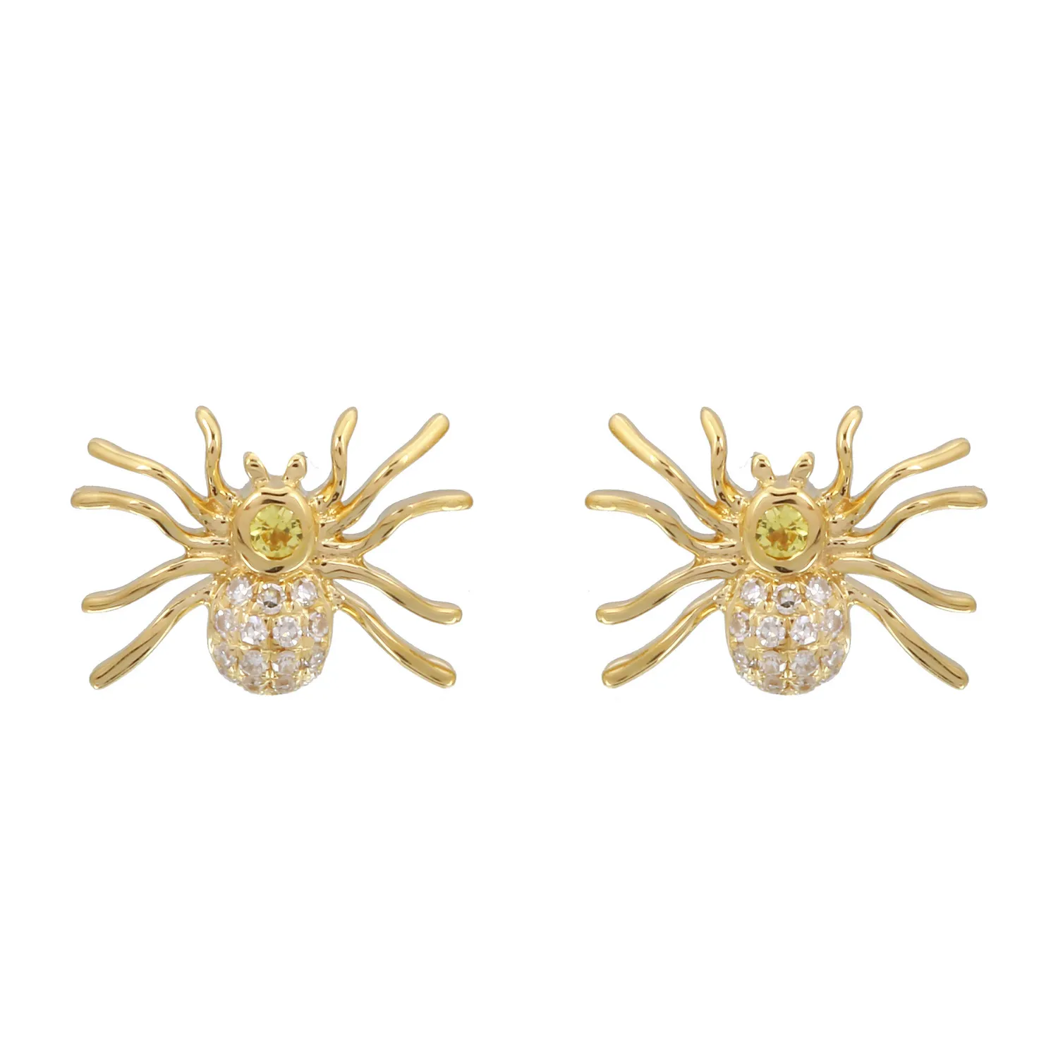 Yellow Spider Earrings