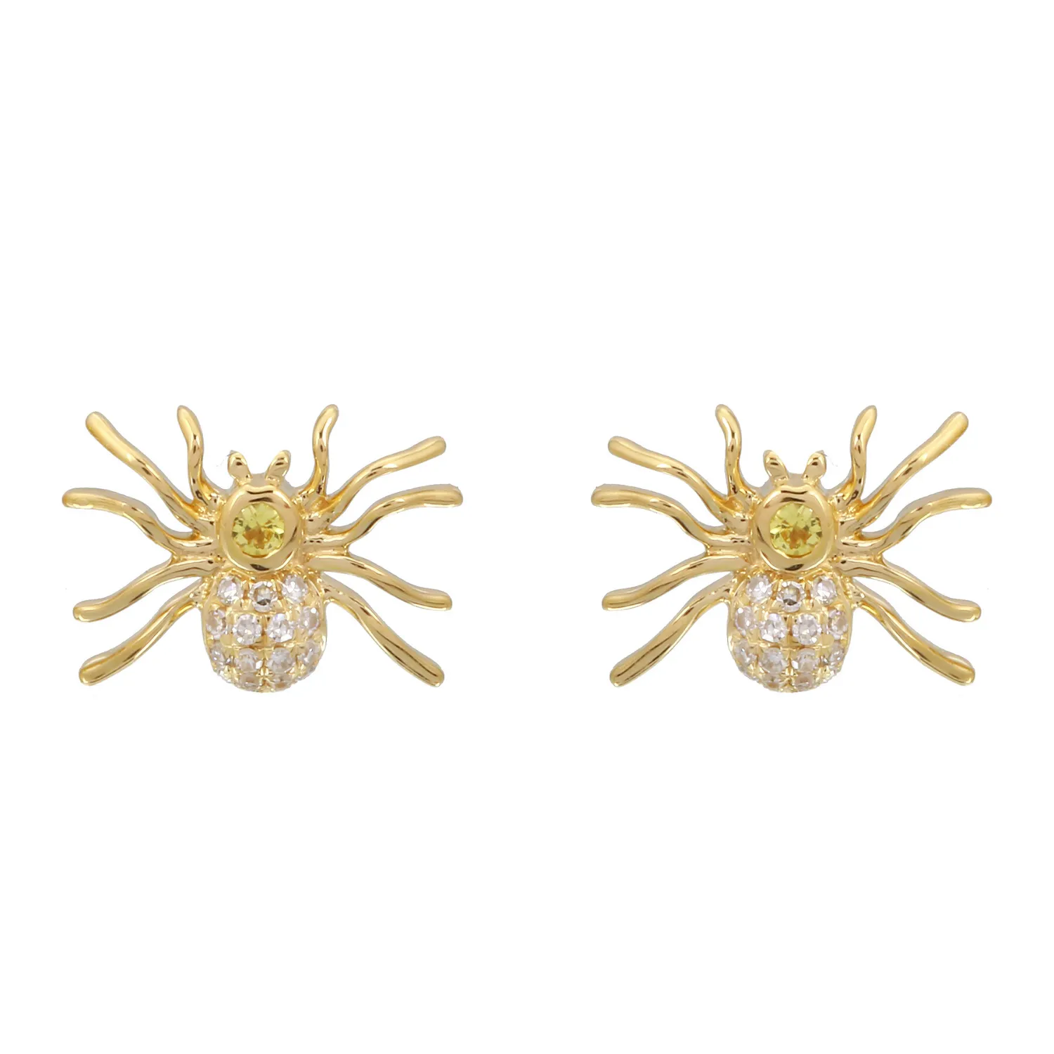 Yellow Spider Earrings