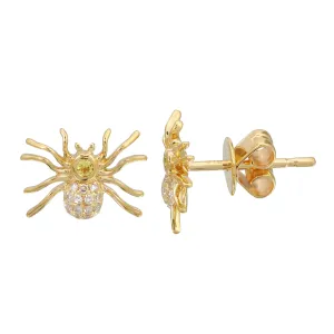 Yellow Spider Earrings