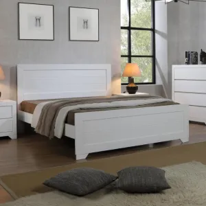 Zircon White Painted King Size Bed